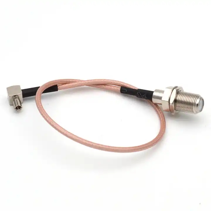 accept customization Coaxial RF adapter F female connector TS9 angle male RG316 cable 