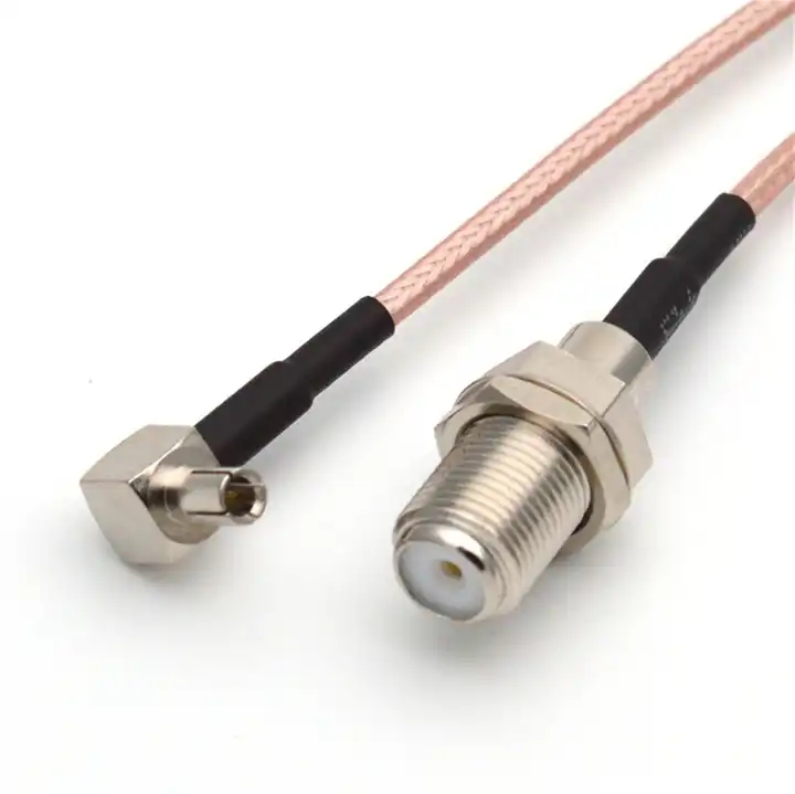 accept customization Coaxial RF adapter F female connector TS9 angle male RG316 cable 