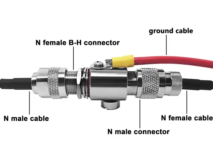 20KA Gas Discharge Tube Type UHF Female to UHF Female Bulkhead Connectors Lightning Protector Surge Arrester 