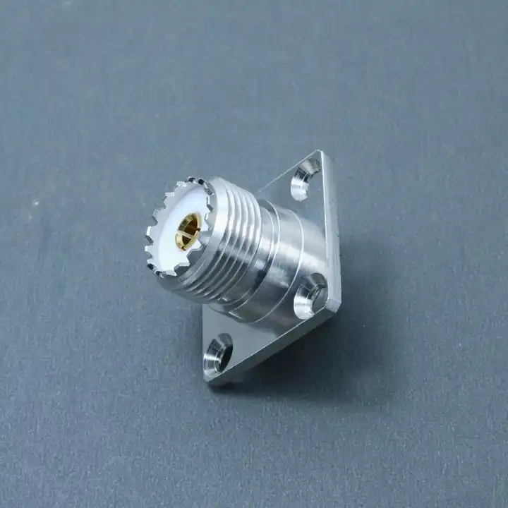 25.4mm SQ Flange RF Coaxial Female Jack UHF SO239 Connector 