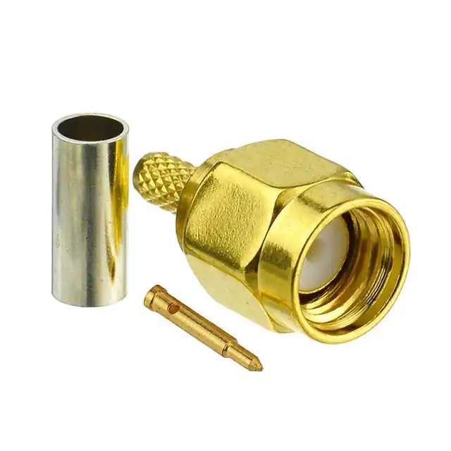  Brass RF Coaxial SMA Male Crimp Connector For RG58 Cable