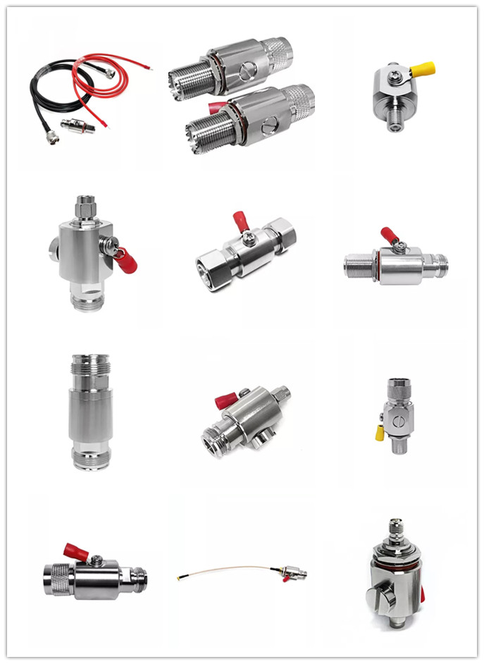 20KA Gas Discharge Tube Type UHF Female to UHF Female Bulkhead Connectors Lightning Protector Surge Arrester 