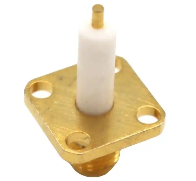 Square Panel Flange Connector Sma Mount Pcb Connector Sma Rf Female Pcb Mount Connector 