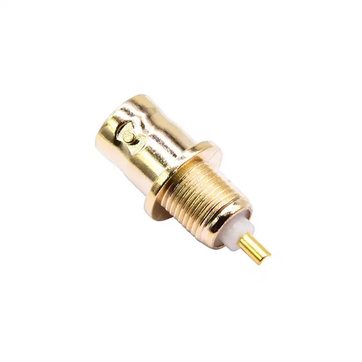 BNC Female head wire housing gold plated coaxial connector adapter